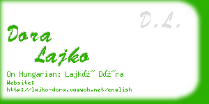 dora lajko business card